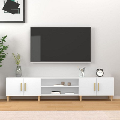 Walplus Tv Cabinet White 180X31.5X40 Cm Engineered Wood - image 1
