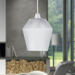 First Choice Lighting Set Of 2 Porter - Clear Textured Glass Easy Fit Pendant Shades - thumbnail 4