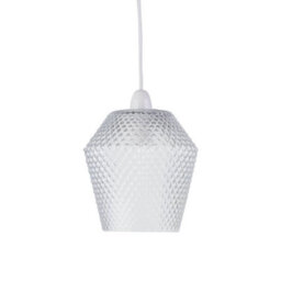 First Choice Lighting Set Of 2 Porter - Clear Textured Glass Easy Fit Pendant Shades - thumbnail 2