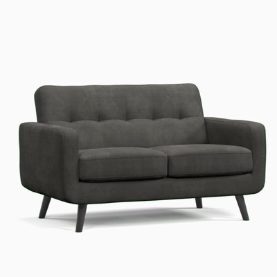 Furnishings For Less UK Kendal Fixed Back Graphite 3 Piece Sofa Suite 2 Seater And 2 Armchairs - image 1