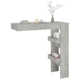 Vidaxl Wall Bar Table Concrete Grey 102X45X103.5 Cm Engineered Wood - thumbnail 7