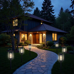 Bright Zeal Solar Path Lights 2-Pack For Yard Landscape Lawn Patio Walkway - thumbnail 7