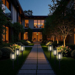 Bright Zeal Solar Path Lights 2-Pack For Yard Landscape Lawn Patio Walkway - thumbnail 6