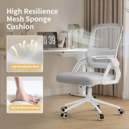 Onemill Executive Office Chair With Padded Seat Cushion, Flip-Up Armrest And Lumbar Support For Home Or Office Use - thumbnail 2