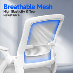 Onemill Executive Office Chair With Padded Seat Cushion, Flip-Up Armrest And Lumbar Support For Home Or Office Use - thumbnail 7