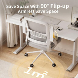 Onemill Executive Office Chair With Padded Seat Cushion, Flip-Up Armrest And Lumbar Support For Home Or Office Use - thumbnail 4
