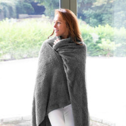 Snug Rug Blanket Luxury Sherpa Fleece Sofa Tv Throw Gift Blankets 127X178Cm - Slate Grey - thumbnail 2