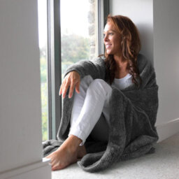 Snug Rug Blanket Luxury Sherpa Fleece Sofa Tv Throw Gift Blankets 127X178Cm - Slate Grey - thumbnail 4