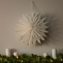 Led Paper Snowflake Christmas Decoration, (H)400mm - White - thumbnail 2