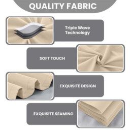 Imperial Rooms Blackout Curtain-Thermal Ready Made Pencil Pleat Curtain (2 Panel) For Living Room Curtain Cream, (W)1.68Mx(L)2.28M - thumbnail 3