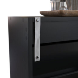 Lassic Vida Designs 3 Drawer Black Shoe Cabinet - Fsc Certified - thumbnail 8