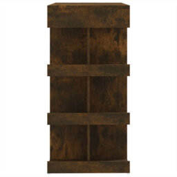 Walplus Bar Table With Storage Rack Smoked Oak 100X50X101.5Cm Engineered Wood - thumbnail 6