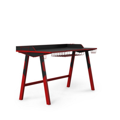 Alphason Fuego Gaming Desk In Black / Red - image 1
