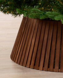 Werchristmas 72 Cm Brown Wooden Christmas Tree Collar - thumbnail 3