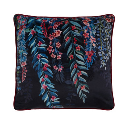 Soirée Tessa Super Soft Navy Velvet Filled Cushion - image 1