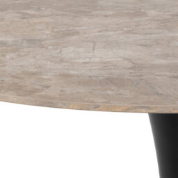 Furniture To Go Malta Ceramic Round Dining Table Brown/black 90X75 Cm - thumbnail 2