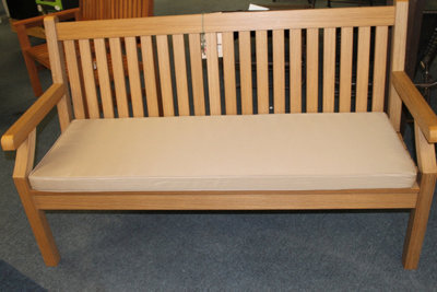Garden Market Place Garden Furniture Cushion- 3 Seater Garden Bench Cushion In Beige - image 1