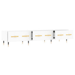 Berkfield Sturdy Tv Cabinet White 150X36X30 Cm Engineered Wood - thumbnail 6