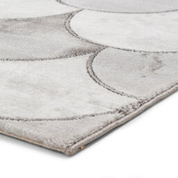 Grey Silver Abstract Optical/ (3D) Easy To Clean Rug For Bedroom & Living Room-120Cm X 170Cm - thumbnail 5