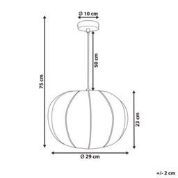 Wyld And Coco Elegant Hanging Pendant Lamp White Nylon Shade Modern Design For Living Room And Bedroom Lighting - thumbnail 3
