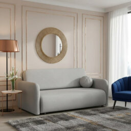 Viva Sun Iv Sofa Bed With Sleeping Function And Storage Compartment Chipboard Metal Legs 170X103X85Cm Light Grey - thumbnail 1