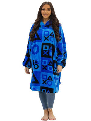 Playstation Check Wearable Hooded Fleece Blanket - Adult, Large - image 1