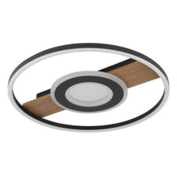 Luminosa Lighting Luminosa Pikara 40.5Cm Integrated Led Semi Flush Ceiling Light Wood Look 2X Led 3000K - thumbnail 2