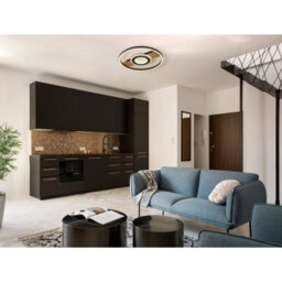 Luminosa Lighting Luminosa Pikara 40.5Cm Integrated Led Semi Flush Ceiling Light Wood Look 2X Led 3000K - thumbnail 6