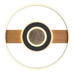 Luminosa Lighting Luminosa Pikara 40.5Cm Integrated Led Semi Flush Ceiling Light Wood Look 2X Led 3000K - thumbnail 4