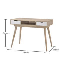 Timber Art Design Scandinavian Laptop Computer Desk Office Furniture Retro Nordic Table White - thumbnail 6