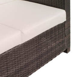 Outsunny Rattan Wicker 2-Seat Sofa Loveseat Padded Garden Furniture Brown - thumbnail 9