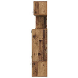Berkfield Modern Wall-Mounted Tv Cabinet 8 Pcs Old Wood Medium 30.5 X 30 X 30 Cm - thumbnail 9