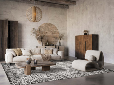 Belgravia Living Room Area Rug Metallic Sheen Modern Nexus Design Grey 120Cm X 170Cm - image 1