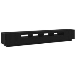 Berkfield Tv Stand With Led Lights - Black Oak, 260X35X40 Cm, Made Of Engineered Wood - thumbnail 5