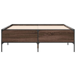 Berkfield Bed Frame Without Mattress Brown Oak 140X200 Cm - thumbnail 4