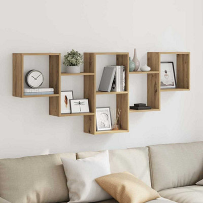 Walplus Wall Shelf Artisian Oak 159X18X66 Cm Engineered Wood - image 1