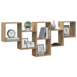 Walplus Wall Shelf Artisian Oak 159X18X66 Cm Engineered Wood - thumbnail 3