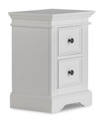 Statement Furniture Gainsborough White 2 Drawer Hamptons Style Bedside Table - thumbnail 5