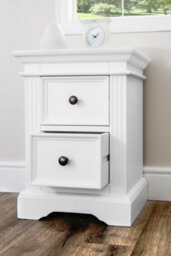 Statement Furniture Gainsborough White 2 Drawer Hamptons Style Bedside Table - thumbnail 3