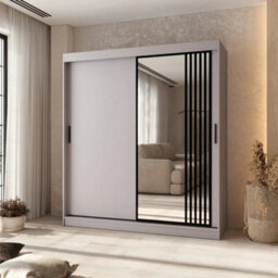 Arten Almeria Cashmere 180Cm Large Mirrored Sliding Wardrobe For Modern Bedrooms