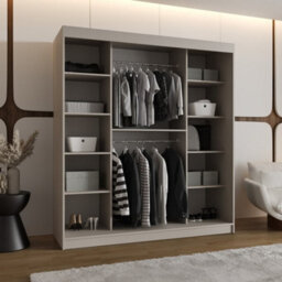 Arten Almeria Cashmere 180Cm Large Mirrored Sliding Wardrobe For Modern Bedrooms - thumbnail 2
