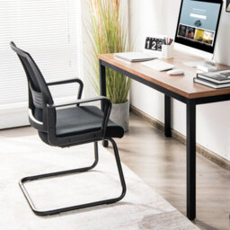 Costway Meeting Office Chairs Mid-Back Mesh Reception Chair W/ Adjustable Lumbar Support - thumbnail 3