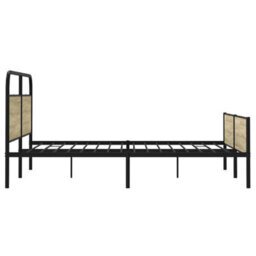 Berkfield Metal Bed Frame Without Mattress Sonoma Oak 180X200 Cm Super King - thumbnail 6