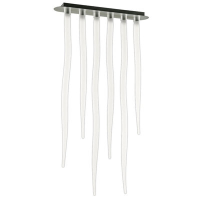 Luminosa Lighting Luminosa Estalacta Ceiling Light Gu10 6 Light Gu10 Linear Bar Indoor, Silver/opal White - image 1