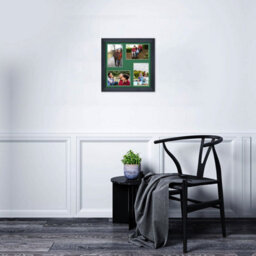 AK Frames 12X12 Black Classic Multi Photo Frame With Emerald Mount - Holds 4 Apertures (4X) 6X4 Photos - thumbnail 3