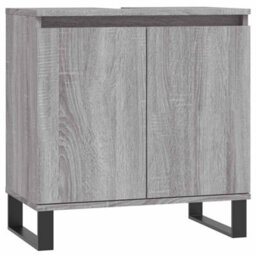 Berkfield Industrial Bathroom Cabinet Grey Sonoma 58X33X60 Cm Engineered Wood - thumbnail 1