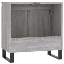 Berkfield Industrial Bathroom Cabinet Grey Sonoma 58X33X60 Cm Engineered Wood - thumbnail 7