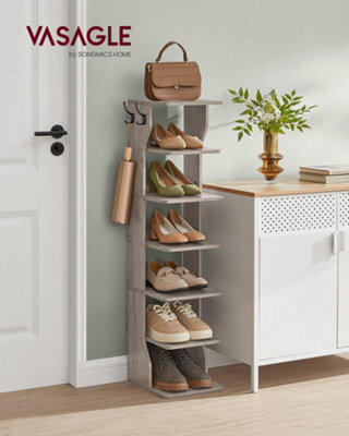 LEDREM Slim Shoe Rack, Narrow Shoe Storage Organiser, 7-Tier Shoe Stand, For Small Spaces, Hallway, Cloakroom - image 1