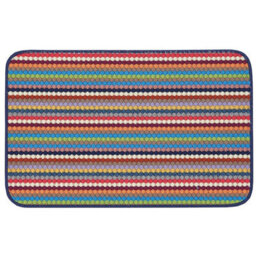 Multi Striped Dotted 8mm Thick Rectangle Mat For Bathroom, Kitchen, Easy To Clean Dotted Mat - 80Cm X 140Cm - thumbnail 3