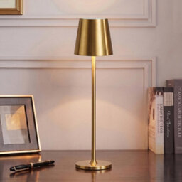 Komore Set Of 2 Gold Rechargeable Touch Table Lamps,dimmable,wireless Cordless Led Desk Lamp - thumbnail 2